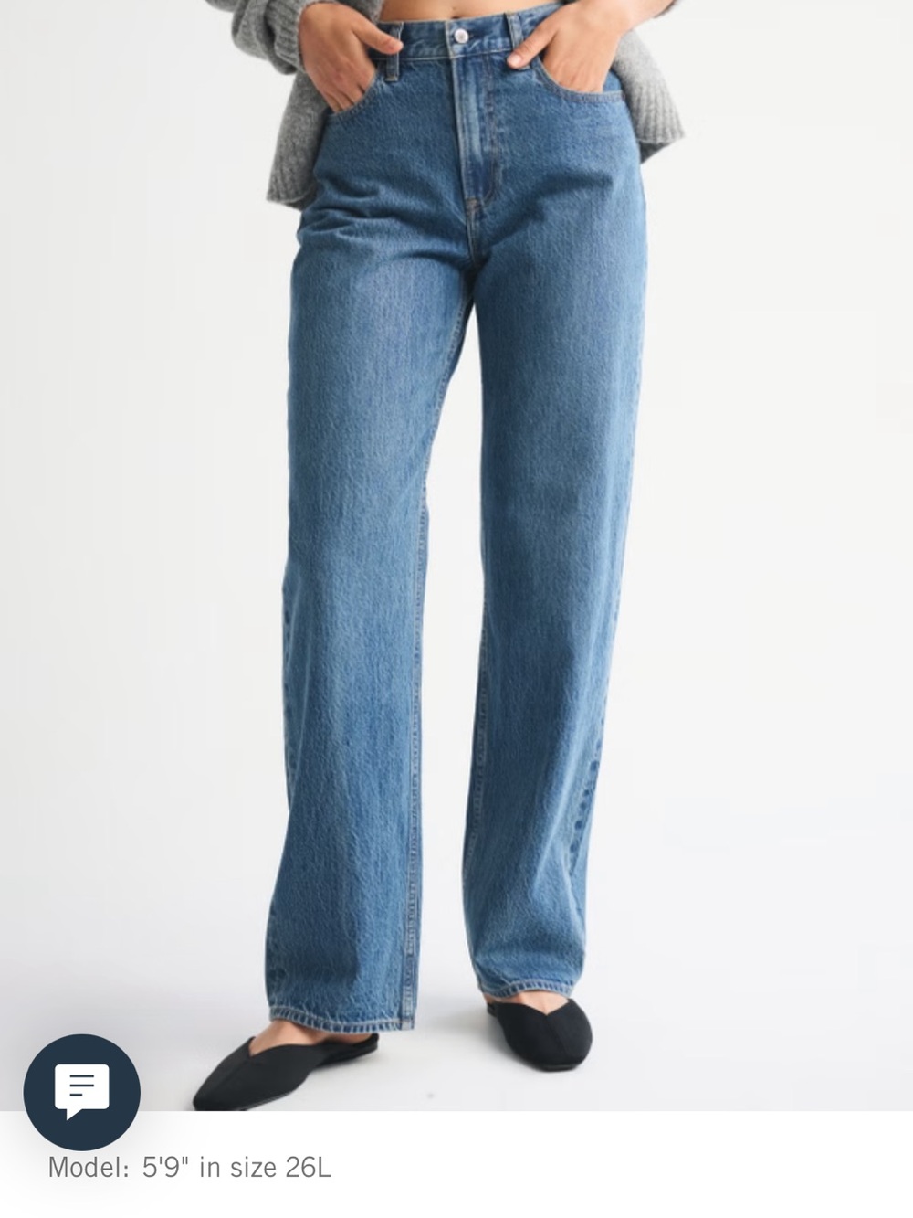 Abercrombie the Loose Light Blue high-rise Jeans